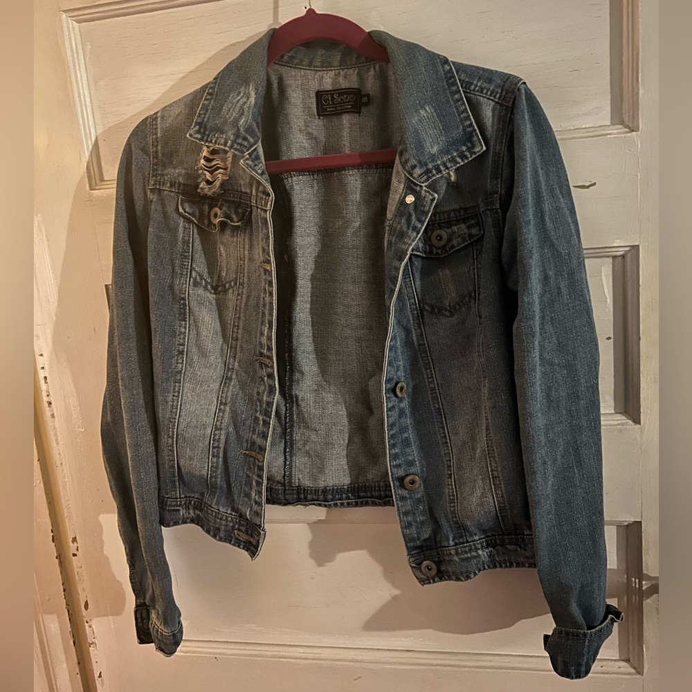 ☀️Ci Sono Distressed Denim Jacket